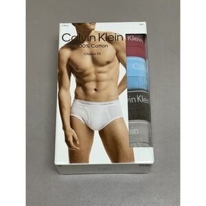 Calvin Klein Underwear Mens Sz 2XL 4 Pack 100% Cotton Brief Assorted Colors NEW‎